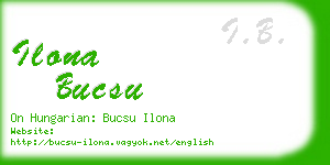 ilona bucsu business card
